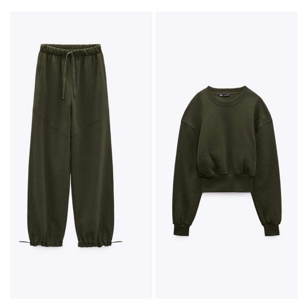 Zara Green SweatPant Suit Can Be Dressed Up Or Down
Ready For Immediate Shipping